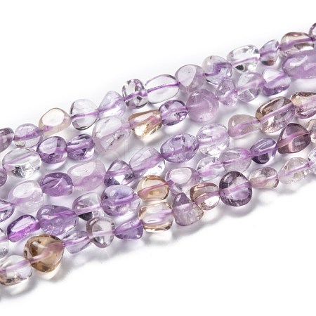 Natural Ametrine Beads Strands G-G018-30-1