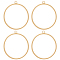 Beebeecraft 20Pcs Brass Pendants, Nickel Free, Ring, Real 18K Gold Plated, 28x25x1mm, Hole: 1.6mm