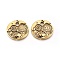 Tibetan Style Alloy Pendants, Flat Round Watch Gears Charms, Nice for Steampunk Jewelry Making, Cadmium Free & Lead Free, Antique Golden, 38x38x3mm, Hole: 1.5mm