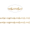 Brass Star Link Chains, with Spool, Soldered, Long-Lasting Plated, Real 18K Gold Plated, 10x4.5x2mm, about 32.8 Feet(10m)/roll