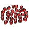 K9 Glass, Imitation Austrian Crystal Beads, Grade AAA, Faceted, teardrop, Dark Red, 10x8x3.5mm, Hole: 0.9~1mm