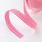 Grosgrain Polyester Ribbons for Gift Packings, Hot Pink, 3/8 inch(9mm), about 100yards/roll(91.44m/roll)