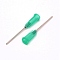 Plastic Fluid Precision Blunt Needle Dispense Tips, with 201 Stainless Steel Pin, Medium Aquamarine, 4.25x0.75cm, Inner Diameter: 0.42cm, Pin: 1.2mm, about 100pcs/bag