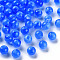 Acrylic Beads, Imitation Gemstone, Round, Blue, 6mm, Hole: 1.8mm, about 5000pcs/500g