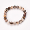 Natural Zebra Jasper Beaded Stretch Bracelets, Round, 2-1/8 inch(55mm), Bead: 8~9mm