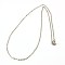 Tarnish Resistant 304 Stainless Steel Necklaces Women Cable Chain Necklaces, Stainless Steel Color, 16.5 inch(41.9cm)