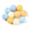 Rubberized Style Imitated Silicone Acrylic Beads, Round, Mixed Color, 11.5x11mm, Hole: 1.8mm