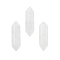 Natural Quartz Crystal Double Terminal Pointed Beads, Rock Crystal Faceted Bullet, 32.5x9x8mm, Hole: 1.6mm