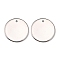 Brass Pendants, Stamping Blank Tag, Flat Round, Platinum, 17x1mm, Hole: 1mm