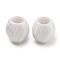 Opaque Acrylic Beads, Large Hole Beads, Barrel, White, 17.5x17mm, Hole: 9mm, about 229pcs/500g