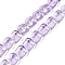 Electroplate Glass Beads Strands, Pearl Luster Plated, Square, Lilac, 10.5x10.5~11x6.5mm, Hole: 1mm, about 59~60pcs/strand, 25.12~25.59 inch(63.8~65cm)