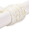 Natural Freshwater Shell Beads Strands, Column, Floral White, 3x3mm, Hole: 0.6mm, about 125pcs/strand, 14.96''(38cm)