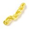 Satin Rattail Cord, Polyester Cords, Chinese Knot Braided Rope, Yellow, 2mm, about 10m/bundle