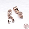 Sterling Silver Pendant Bails, Ice Pick & Pinch Bails, Rose Gold, 11x5x3mm, Hole: 2.5x2mm, Pin: 1mm, about 80pcs/20g