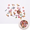 Paper Cabochons, Nail Art Decorations Accessories, Mixed Shapes, Mixed Color, 6~9.5x2.5~9x0.2mm, about 50pcs/box