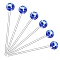 Disco Ball Plastic Cocktail Stirrers, Stirring Rods, Round, Blue, 205mm