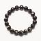 Grade AA Natural Golden Sheen Obsidian Beaded Stretch Bracelets, 2-3/8 inch(59.5mm)