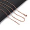 2mm Rack Plating Brass Satellite Chain Necklaces for Women Men, Cadmium Free & Lead Free, Long-Lasting Plated, Rose Gold, 23.62 inch(60cm)