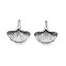 Non-Tarnish 304 Stainless Steel Charms, Leaf, Stainless Steel Color, 13x13x4mm, Hole: 2x3mm