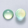Transparent Spray Painted Glass Cabochons GLAA-S190-013C-D03-2