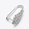 Anti-Tarnish Rhodium Plated 925 Sterling Silver Micro Pave Cubic Zirconia Pendant Bails STER-P034-59P-3