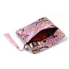 Chinese Brocade Tassel Zipper Jewelry Bag Gift Pouch ABAG-F005-11-4