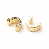 Rack Plating Brass Cubic Zirconia Connector Charms KK-B051-07G-3