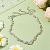 Flower Glass Seed Beads Beaded Necklaces NJEW-JN04820-2