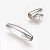 Tarnish Resistant Smooth 304 Stainless Steel Magnetic Clasps with Glue-in Ends MC087-2