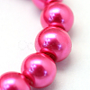 Baking Painted Pearlized Glass Pearl Round Bead Strands X-HY-Q330-8mm-10-3
