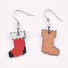 Printed Basswood Dangle Earring EJEW-JE03155-02-2