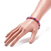 5Pcs 5 Colors Column Polymer Clay Stretch Beaded Bracelets BJEW-JB08765-4