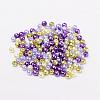 Lavender Garden Mix Pearlized Glass Pearl Beads HY-X006-4mm-08-2