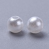 White Chunky Imitation Loose Acrylic Round Spacer Pearl Beads for Kids Jewelry X-PACR-5D-1-3