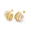 Brass Thick Arch Stud Earring EJEW-C056-03G-1