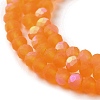 Imitation Jade Glass Beads Strands EGLA-A034-T2mm-MB25-4