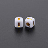 Opaque White Acrylic Beads MACR-Q242-010I-2