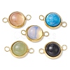 Natural & Synthetic Mixed Stone Connector Charms PALLOY-JF02188-01-1