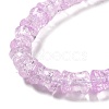 Transparent Crackle Glass Beads Strands GLAA-D025-01J-3