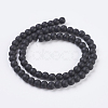 Synthetical Black Stone Beads Strands G-G508-7-2