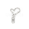 Heart Alloy Swivel Clasps X-HEAR-PW0001-157D-1