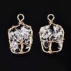 Natural Quartz Crystal Pendants G-T131-94B-02-2