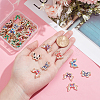 HOBBIESAY 60Pcs 10 Styles Alloy Enamel Connector Charms ENAM-HY0001-25-3