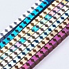 Electroplate Non-Magnetic Synthetic Hematite Beads Strands G-F562-03-E-1