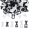 DICOSMETIC 72Pcs 6 Styles Polyester Garment Hook and Eye FIND-DC0005-57-1