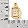 Rack Plating Brass Micro Pave Cubic Zirconia Pendants KK-A224-20G-03-3