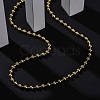 Rack Plating Brass Ball Chain Necklaces for Women NJEW-A035-04G-02-3