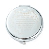 (Defective Closeout Sale: Alphabet Misprint) Stainless Steel Base Portable Makeup Compact Mirrors STAS-XCP0001-36-3