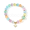 Candy Color 8mm Round Natural Selenite Beaded Stretch Bracelets BJEW-TA00501-1