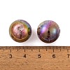 UV Plating Rainbow Iridescent Two Tone Acrylic Beads PACR-C009-04F-3